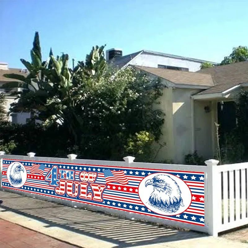 1 шт. красный синий счастливый 4 июля баннер открытый День Независимости флаг