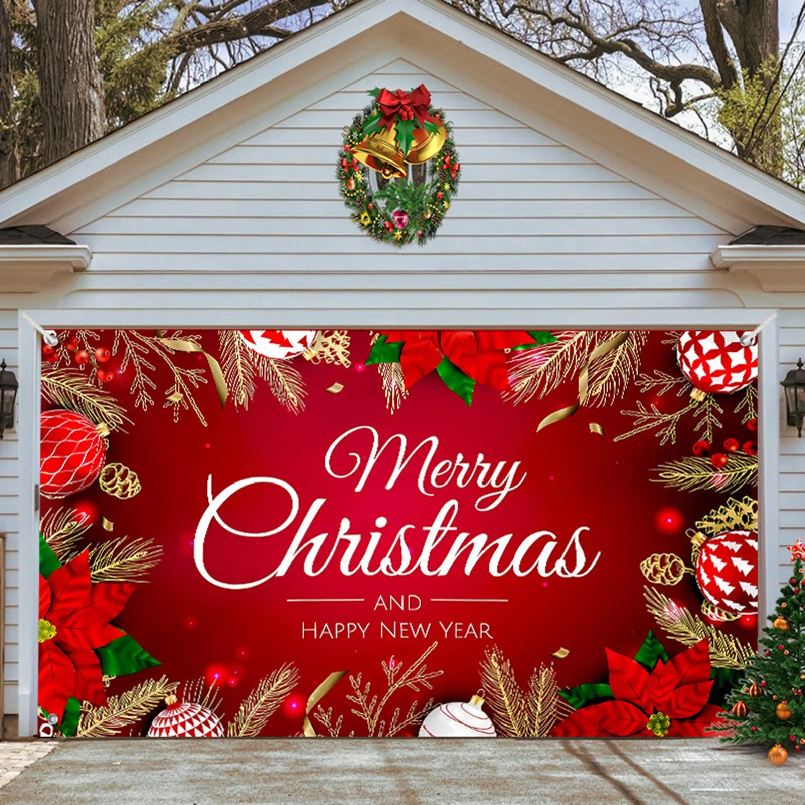 

Christmas Garage Door Decoration Christmas Garage Door Banner Mural Cover 7x16 Feet Large Banners And Signs Customize Flag 2024