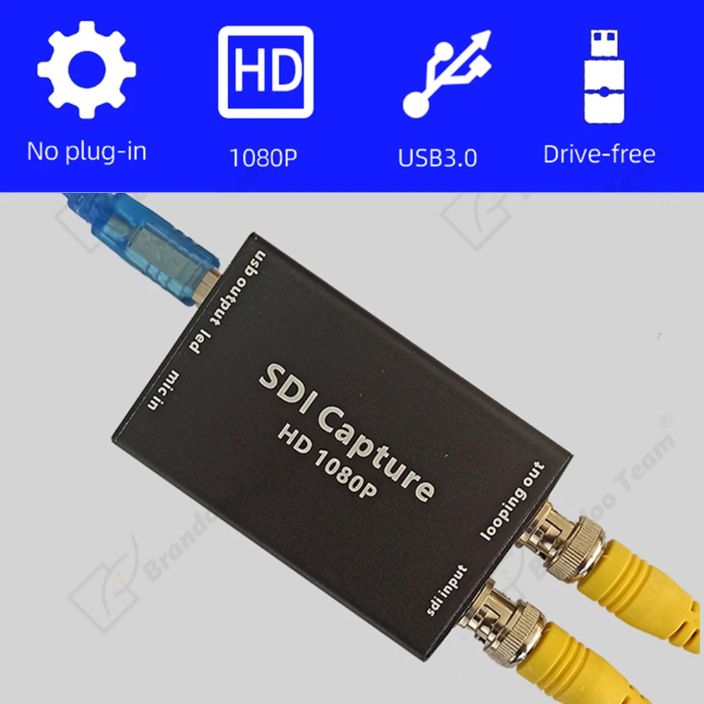 

1080P 60fps SDI to USB 3.0 Video Game Capture Card For Mac Windows Linux Live Streaming,Drive Free