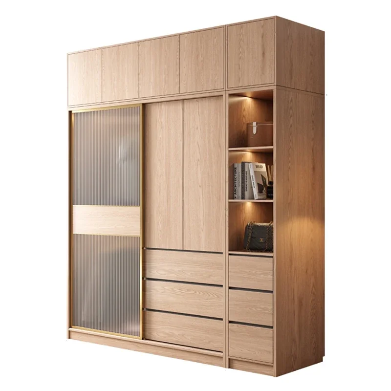 Роскошные современные шкафы деревянная вешалка для одежды подвесные хранения