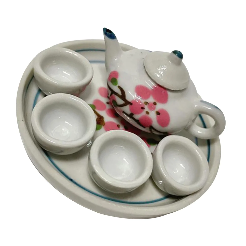 

Tea Set Miniature Mini Cup House Toy Play Teapot Kitchenpretendaccessoriesparty Teaware Ceramic Kids Coffee Toys Tiny Gongfu