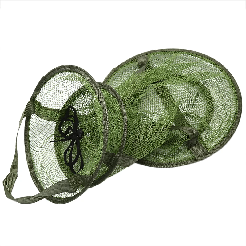 

Зеленая нейлоновая рыболовная сеть с сумкой, быстросохнущая ловушка, сетки для раков, Ловушки для раков, стойкая к ударам, аксессуары для ловли карпа