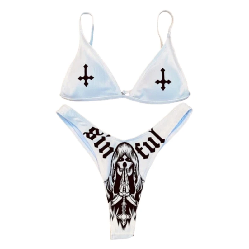 

Two Pieces Bikini Women Swimsuit Backless Swimsuit High Waist for Women High Quality Polyester Material