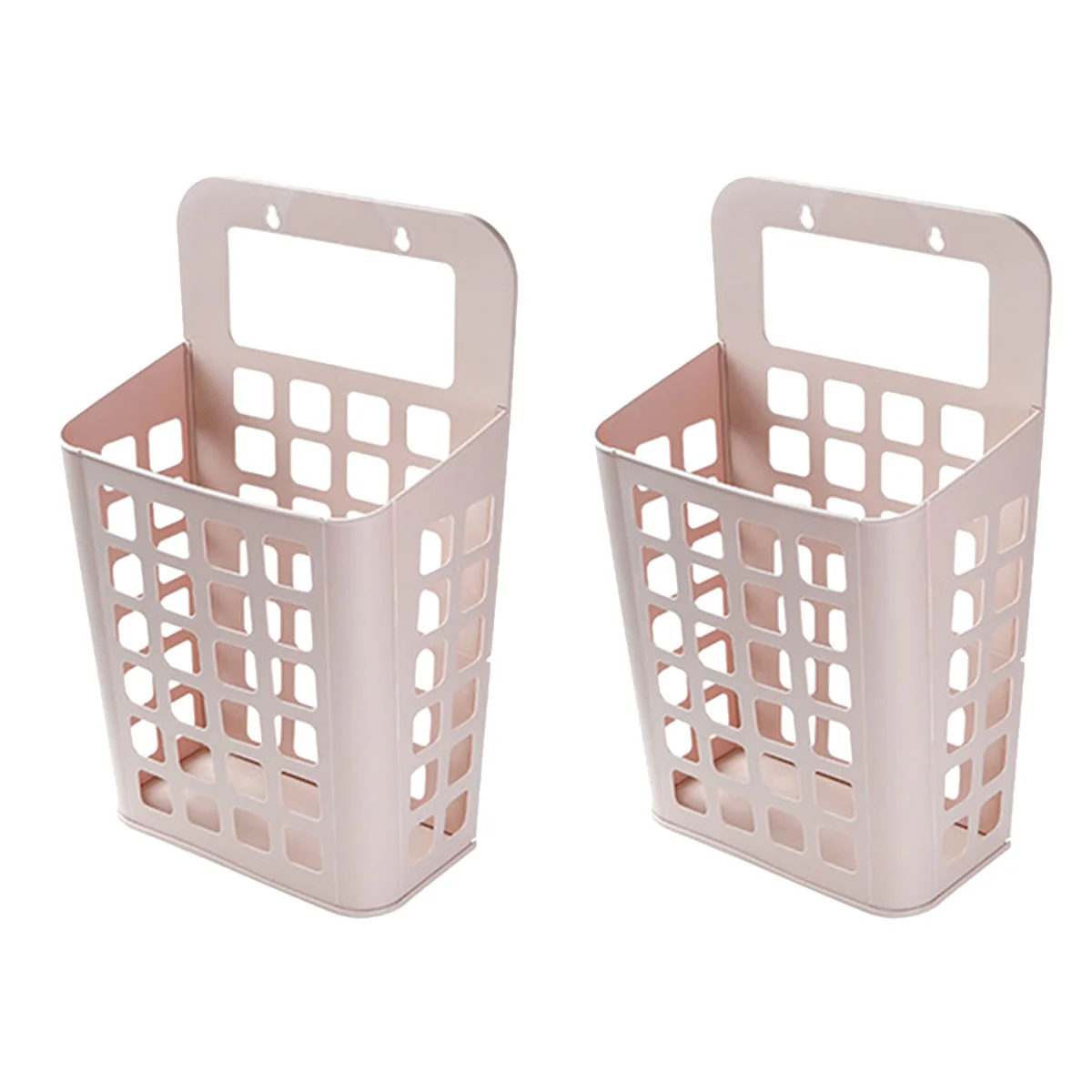 

Laundry Wall Bin Clothes Hamper Dirty Mount Saving Organizer Space Bag Bins Storage Washing Bathroom Hanging Handle Basket