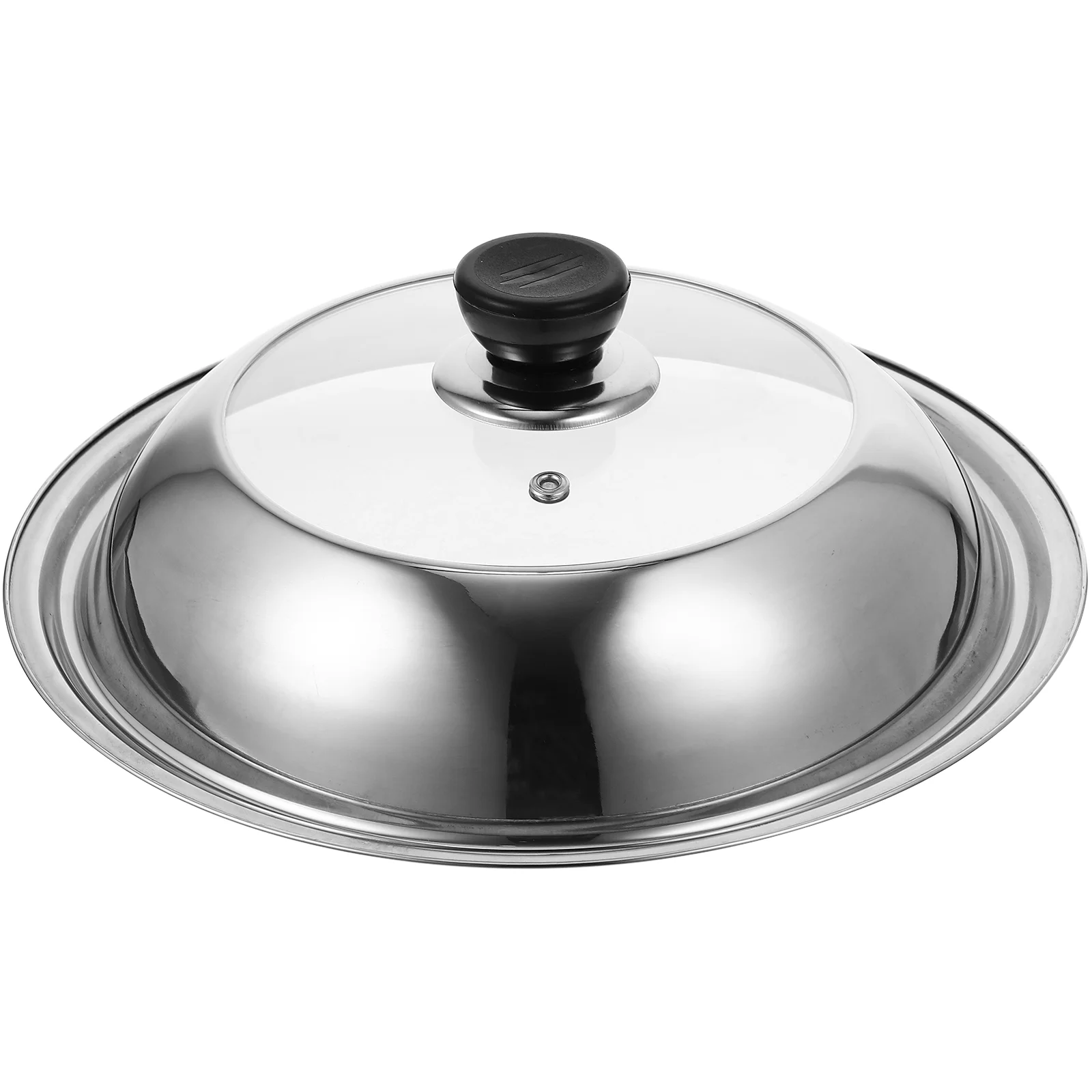 

Lid Cover Pot Pan Stainless Cooking Steel Universal Lids Frying Wok Replacement Skillet Covers Visible Cookware Anti Dome