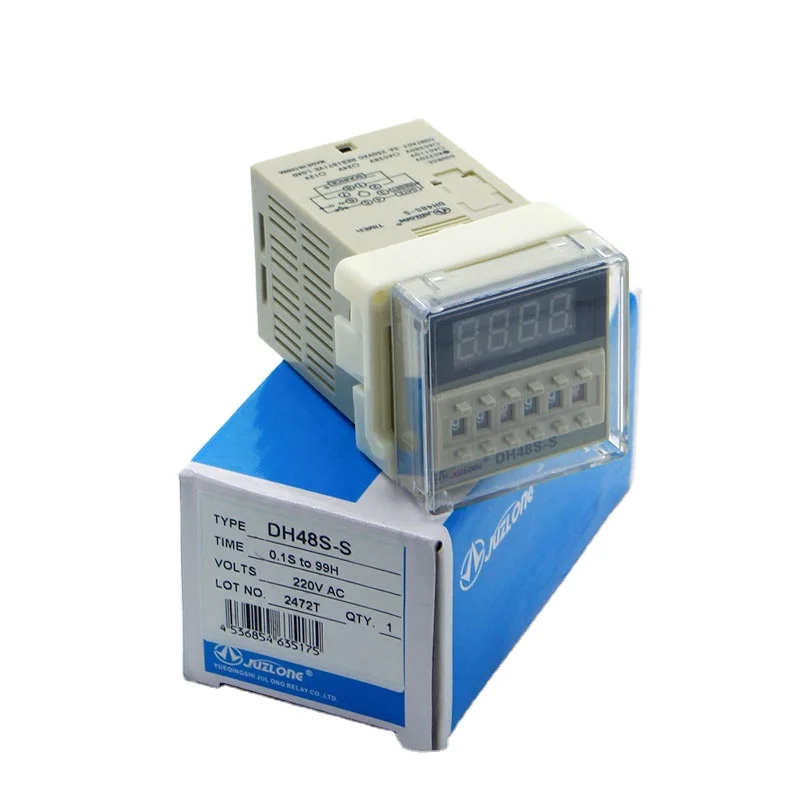 

DH48S-S Cycle Power on Digital Display Time Relay 220v 24V 380V Multi-voltage Delay Power Off Delay DH48S-1Z DH48S-2Z Double Cyc