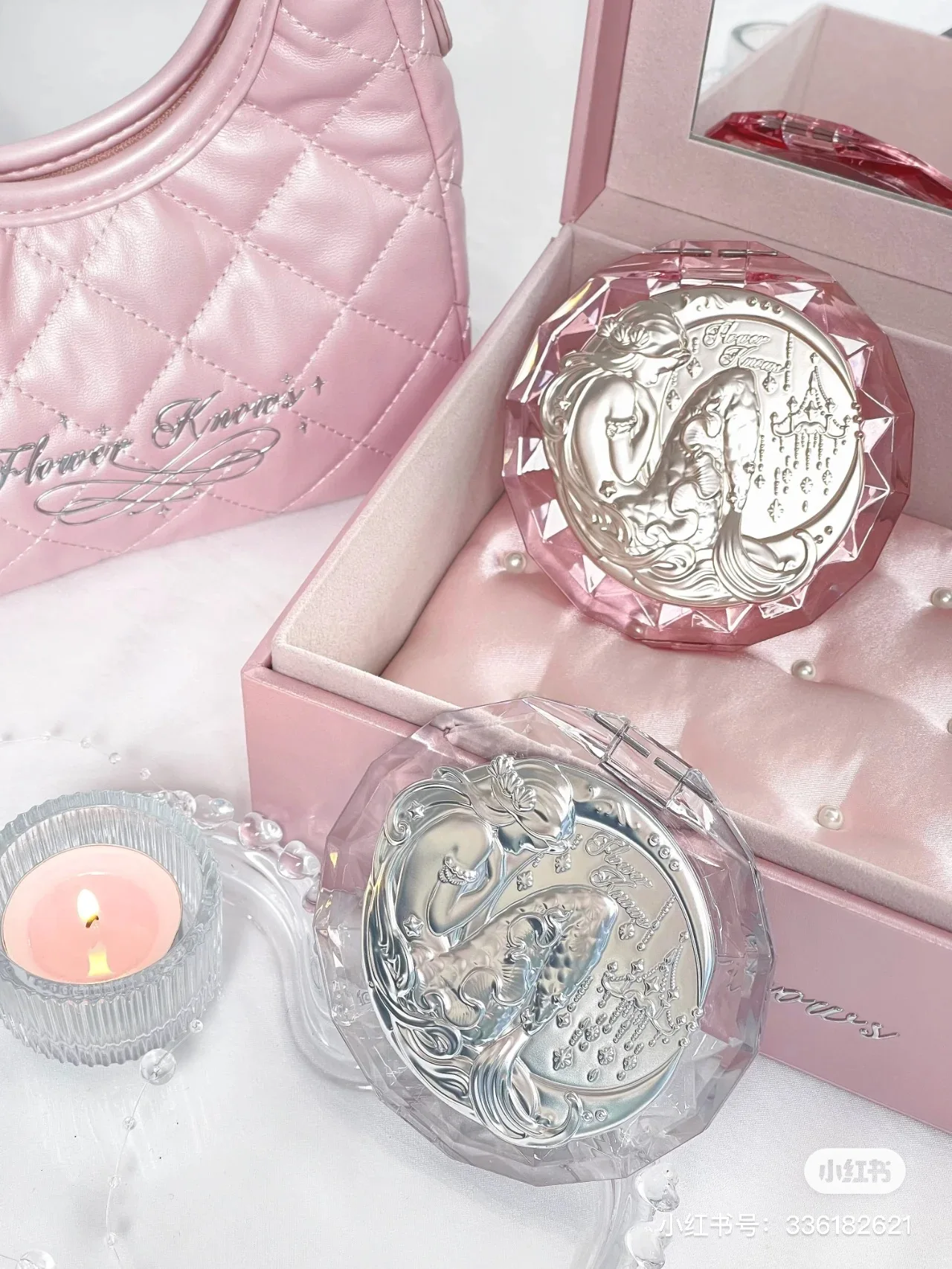 Портативное складное ручное зеркало для макияжа с изображением 7-й годовщины Flower