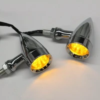 chrome amber motorcycle led turn signal brake blinker lights for harley motorcycle signal lamp lighting indicators