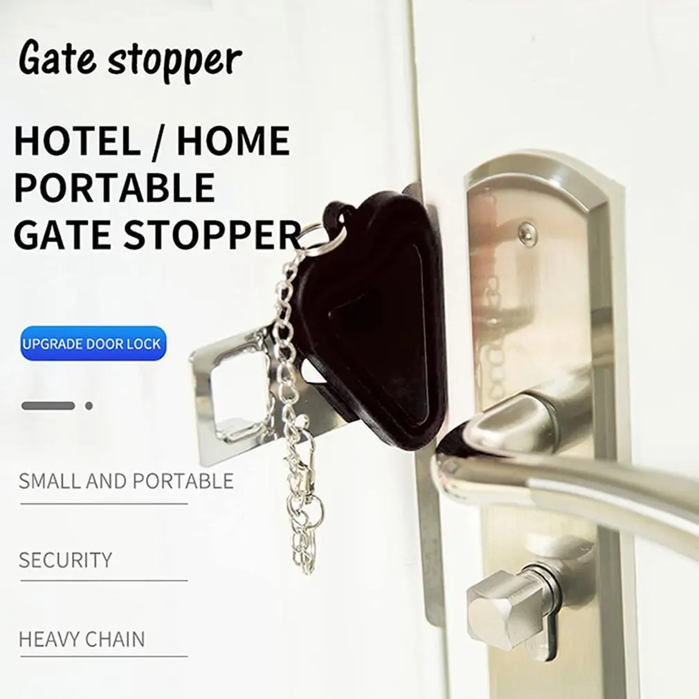 

Portable Door Lock Double Hole Security Door Locker Travel Lockdown Locks For Traveling Hotel Home Apartment College