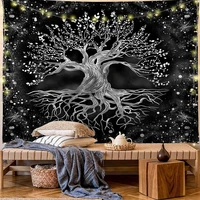 psychedelic tree of live tapestry hippie bohemian mandala wall hanging mushroom skull tapestries backdrop ceiling table cloth