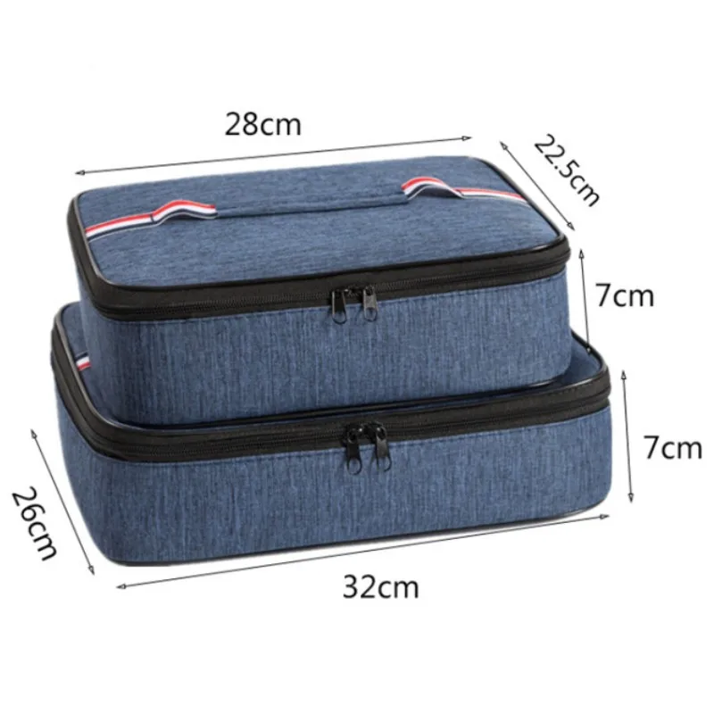 Square Insulated Meal Handbags for Women Thermal Cooler Bento Box Bags Food Carrier Portable Travel Picnic Delivery Lunch Bag images - 6
