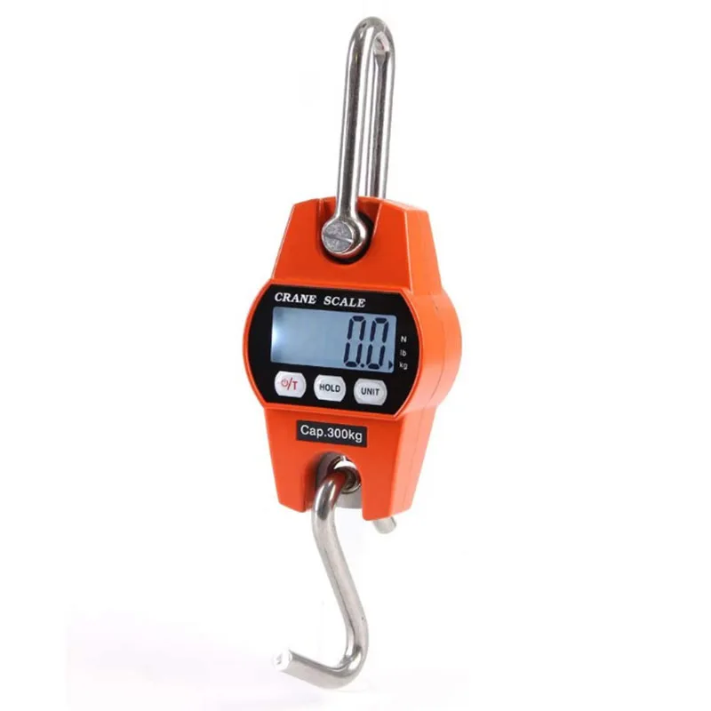 

Mini Portable 300kg Industrial Crane Scale Handle LCD Digital Electronic Scale Heavy Duty Hanging Weighing Hook Scale