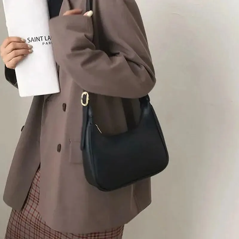 Женская Минималистичная и ретро сумка через плечо из искусственной кожи