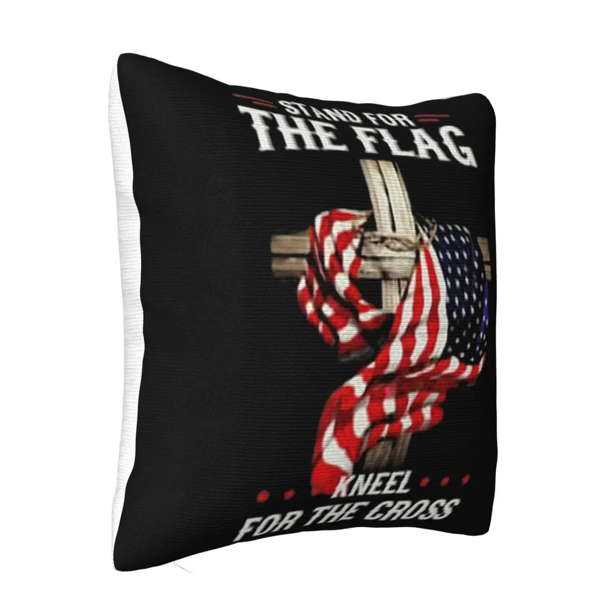 Фото Stand For The Flag Kneel For The Cross American Flag Funny Stylish Stylish Interested Anime Pillow Case №2