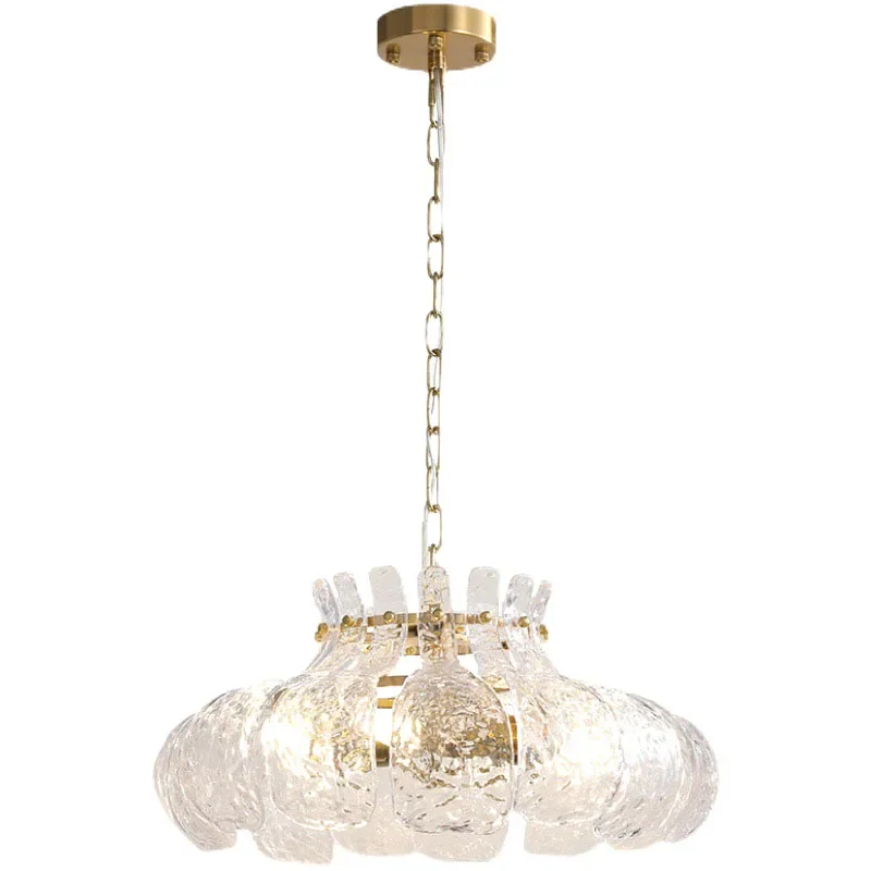 Ледяная таяющая Цветочная Ретро французская Роскошная Подвесная лампа для