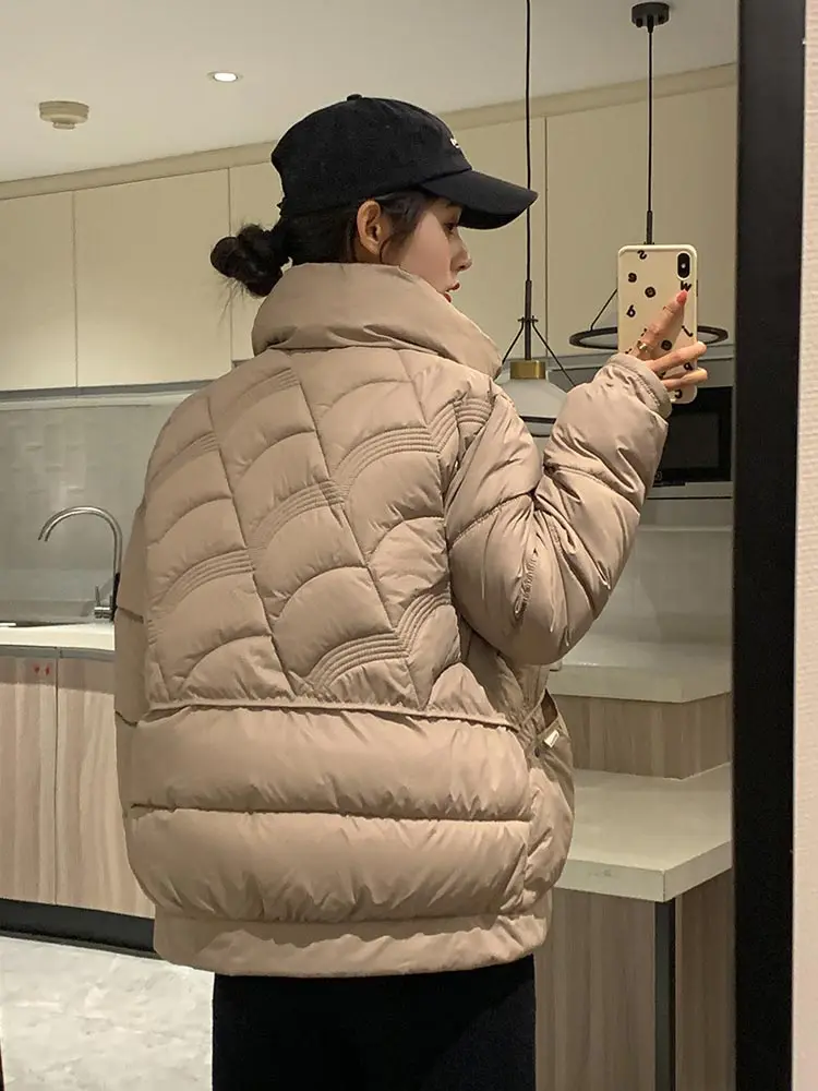 MEILLY DOLPHIN 2023 New Short Parkas Women Stand Collar Down Cotton Padded Winter Jacket Thick Warm Winter Coat Female Outerwear