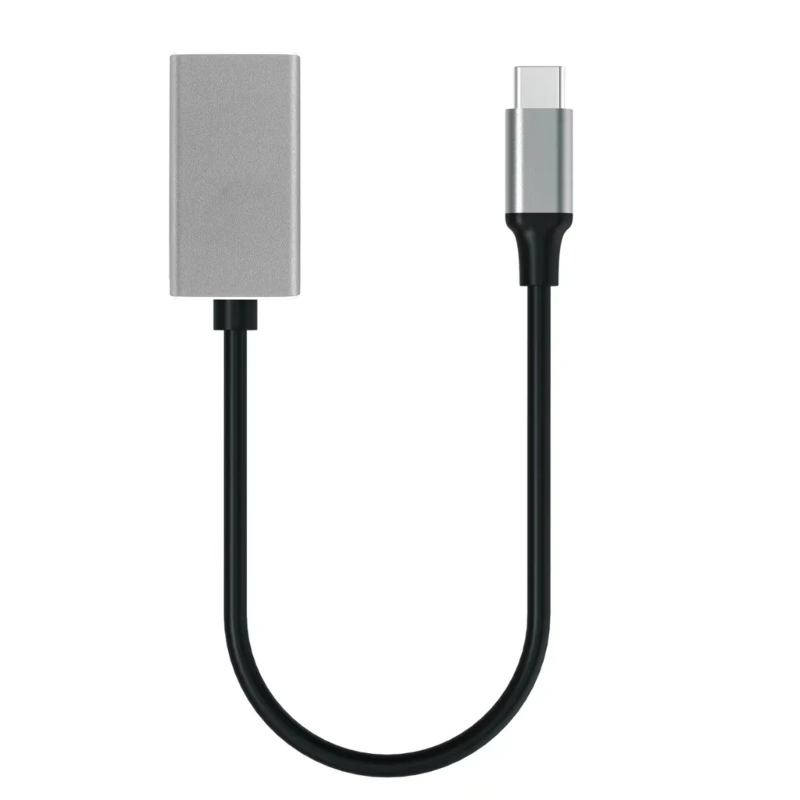 

Aluminum Alloy Type C to DP Female Adapter Cord Mini DisplayPort Converter for Desktop Laptop 144Hz