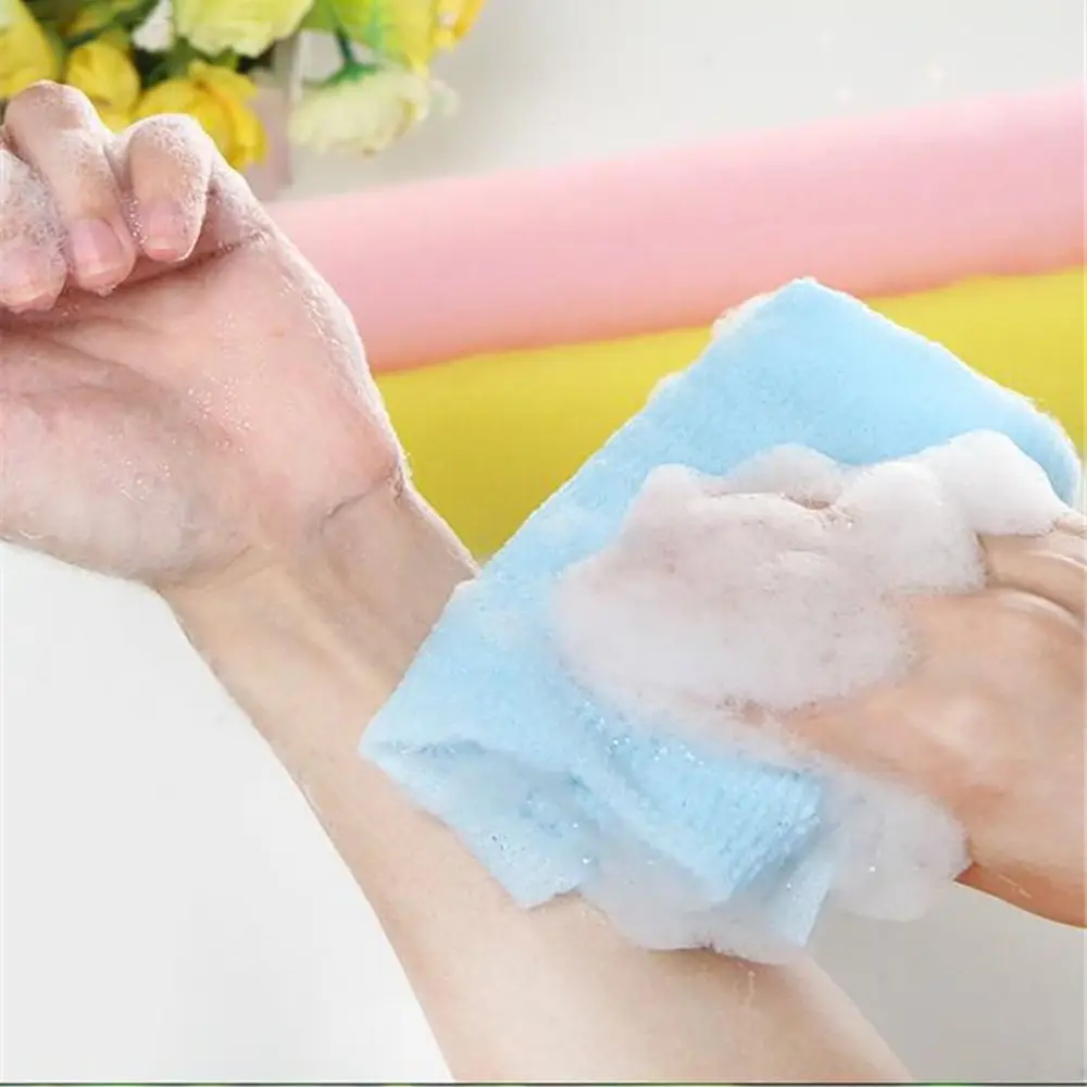 

2pcs Nylon Exfoliating Scrub Cloth Pad Super Soft Exfoliating Bath Sponge Remove Dead Skin Sponge for Bathing Body Cleaner Tool