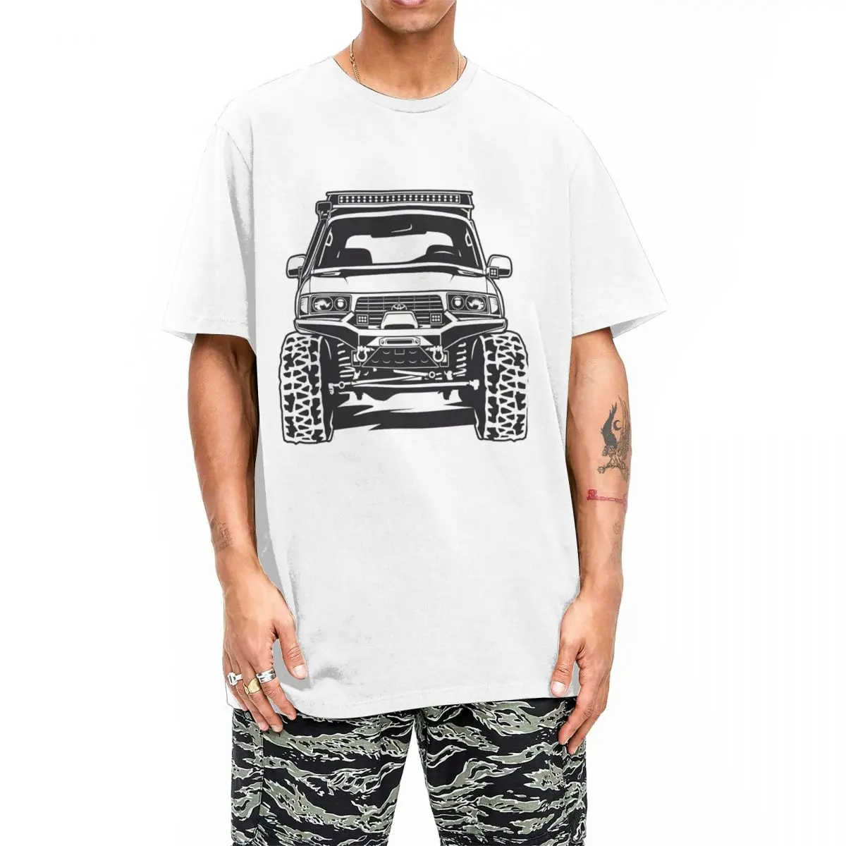 Футболка Land Cruiser FJ 80 для мужчин и женщин хлопковая одежда с графическим принтом