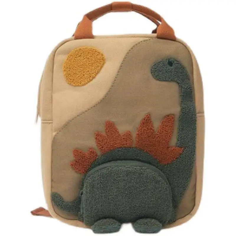 

New Children Backpack Baby Cartoon Cute Sun Giraffa Small Dinosaur Animals Canvas Bag Kindergarten Schoolbag for 2-5 Years Boys