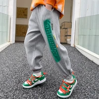 2022 children sport pants for boys spring autumn casual letter pattern trousers loose long sweatpants for teen boy 6 8 10 12 14y