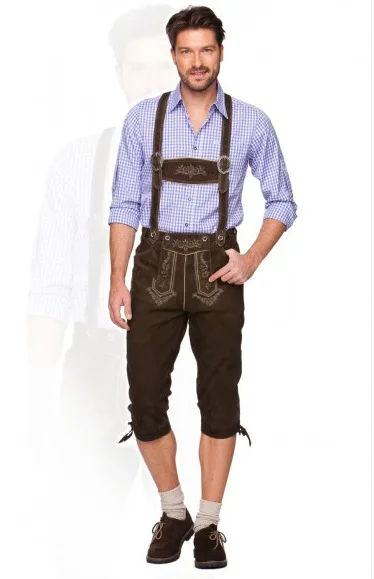 

Deluxe Oktoberfest Beer Lederhosen For Adult Mans Traditional Bavaria Beer Costume German Guy Bavaria Beer Outfit Jumpsuit