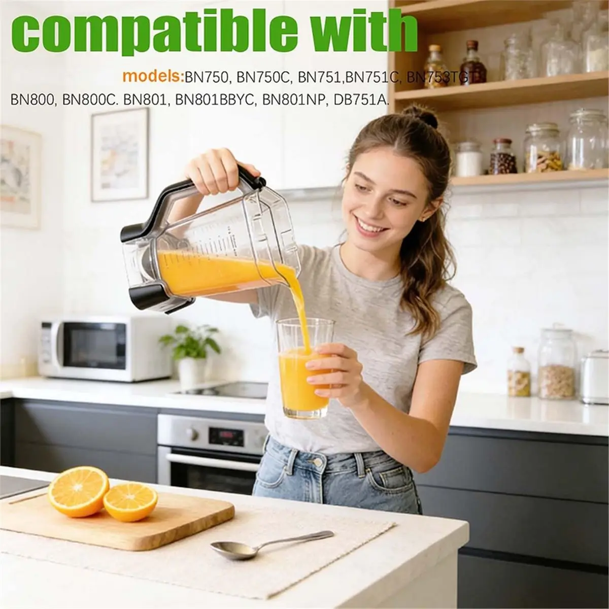 Фото (A20Z) Сменный кувшин для блендера 72OZ XL - совместим с сериями BN750, BN800 и другими моделями. №1