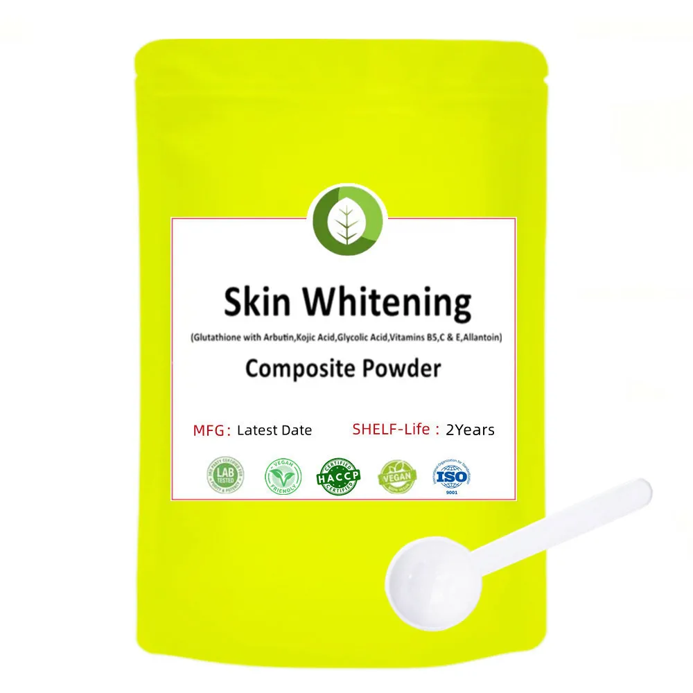 

50-1000g Best Skin Whitening Composite Powder Glutathione with Arbutin / Kojic Acid Glycolic Acid Vitamins B5.C & E.Allantoin