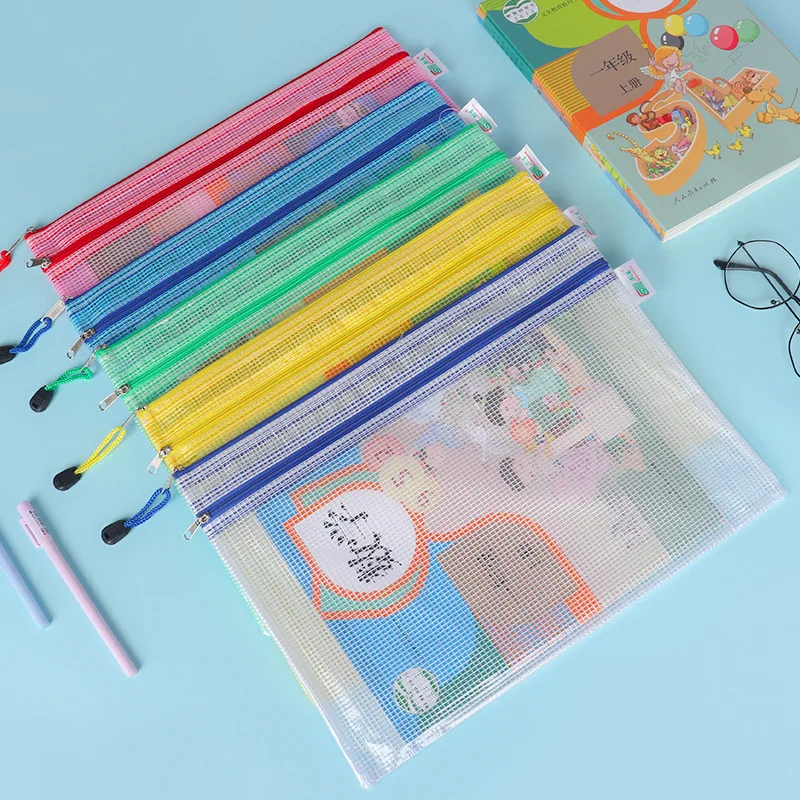 

3pcs Transparent A5 File Folder Case Desk Paper Pencil Document Organizer Storage Bag Waterproof bag Stationery