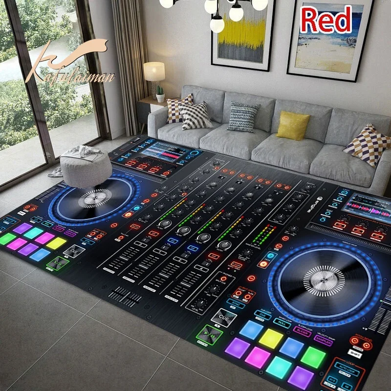 Коврик-бегунок с музыкальным узором для DJ для кухни, прихожей, спальни, гостиной, мягкий ковер, антискользящая область.