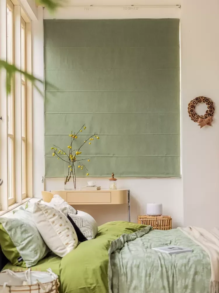 Японские зеленые римские жалюзи мокко по индивидуальному заказу шторы для окон