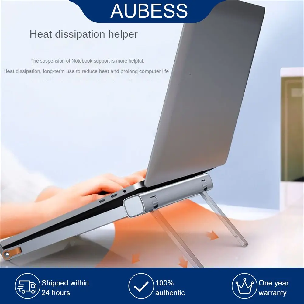 

Universal Portable Cooling Stand Fast Heat Dissipation Computer Cooling Holder Adjustable Computer Bracket Stand Dark Gray Alloy