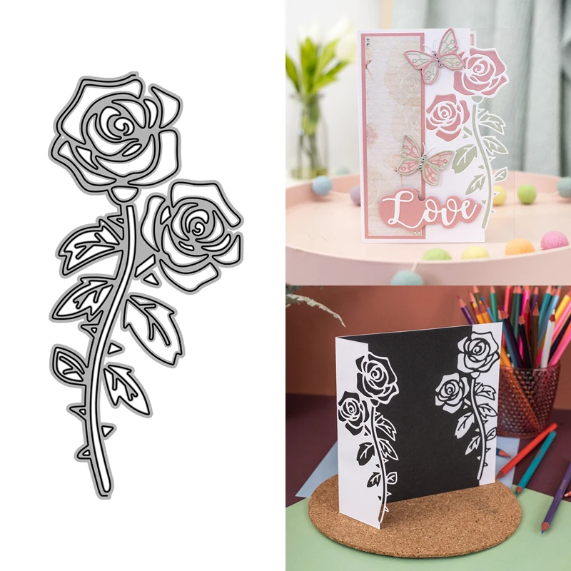 

LLove CCraft Metal Cutting Dies Romantic Rose diy Scrapbooking Photo Album Decorative Embossing PaperCard Crafts Die