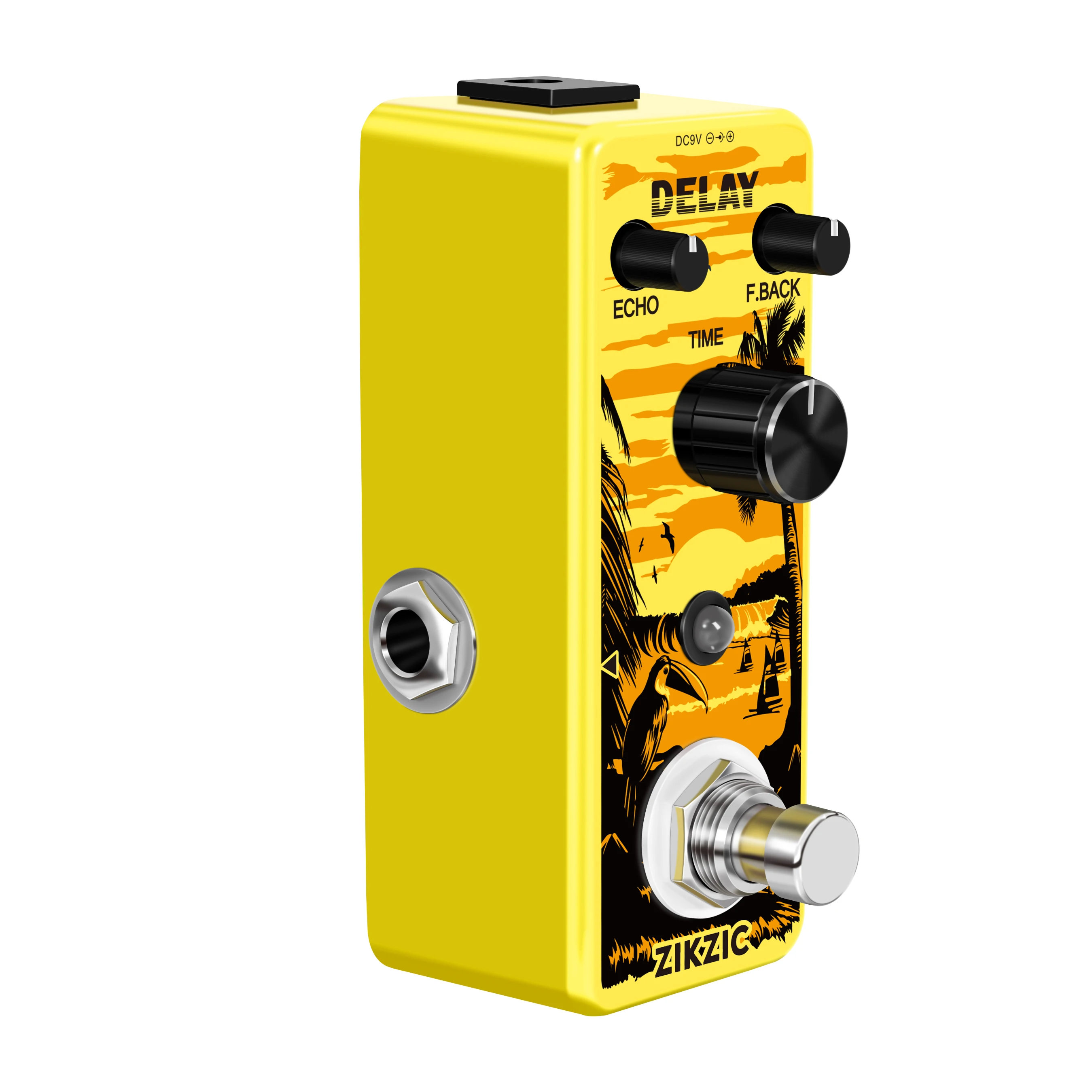 Zikzic Guitar Delay Analog Pedal Vintage for Electric Guitar Echo Pedals Mini Size True Bypass LEF-314