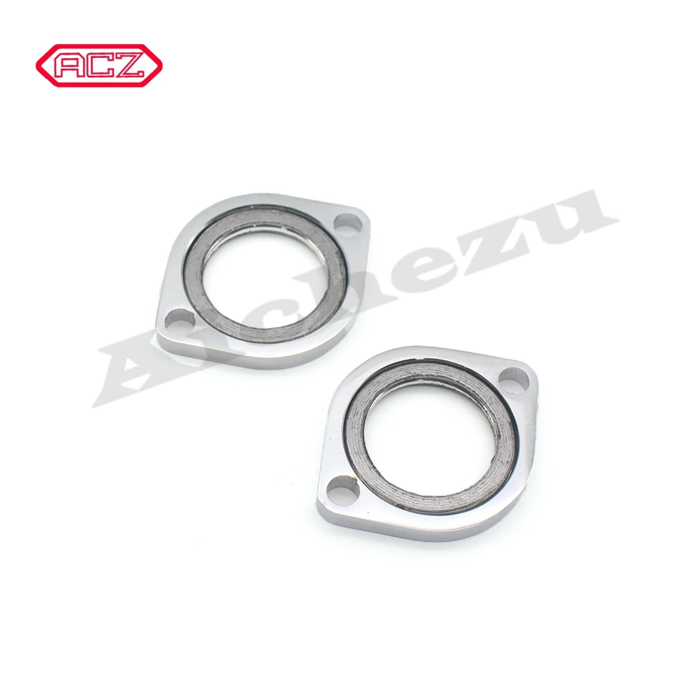 Motorcycle Street Bike Exhaust Flange Kit For Harley Evo Twin Cam Dyna Sportster 883 W/ Graphite Dount Gasket | Автомобили и