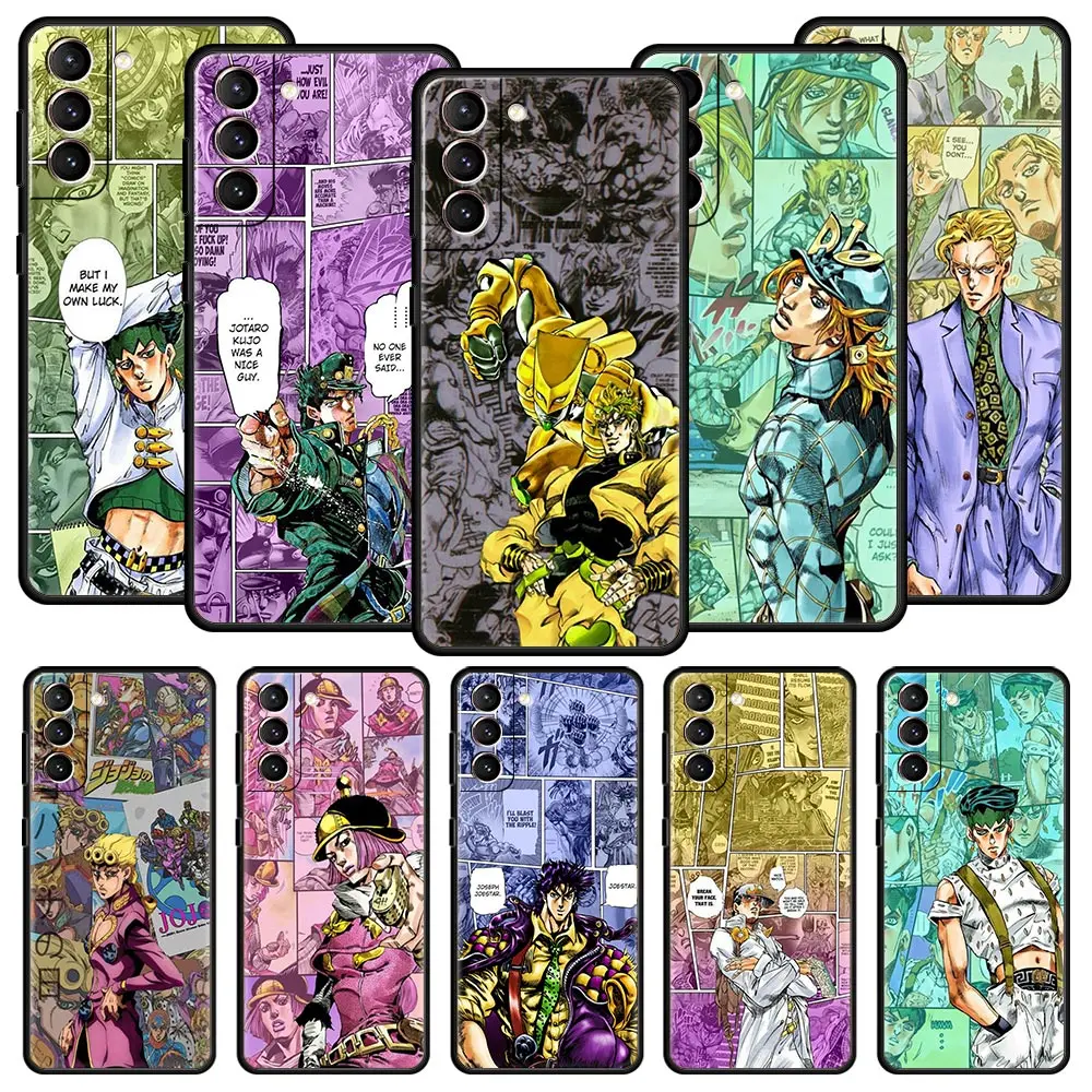 

Anime JoJo Bizarre Adventur Phone Case For Samsung Galaxy S23 S22 S21 Ultra S20 FE 5G S10 S9 S8 Plus S10E Cover Silicone Shell