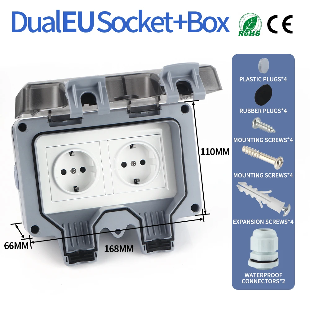 

GTRIC Наружные розетки 250В 16А IP66