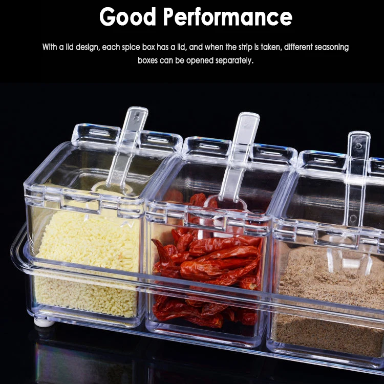 Многофункциональный прозрачный контейнер для приправ стеллаж хранения