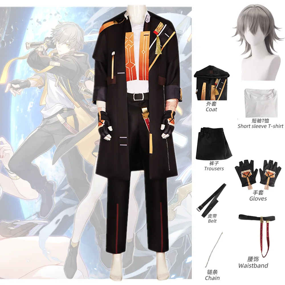 

Game Honkai Star Rail Protagonist Trailblazer Caelus Cosplay Costume Male Halloween Anime Clothes Outfits Male Disfraces Hombre