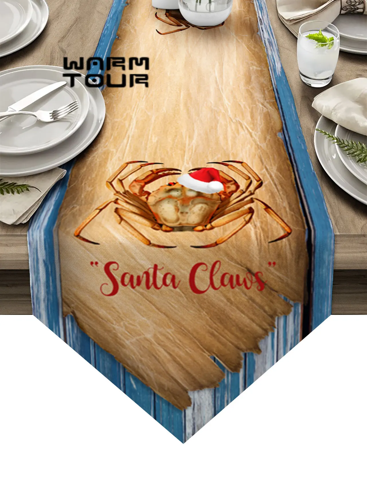 

Рождественская Винтажная настольная дорожка с зернистой структурой под дерево, Рождественская настольная дорожка для ужина и вечеринки, Настольная Скатерть украшения для свадебного стола