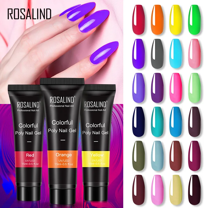

New Health Poly Nail Gel Extension Nail Gel Easy Use Gel Nail Enhancement For DIY Nail Art at Home Multiple Colour Nail Gel