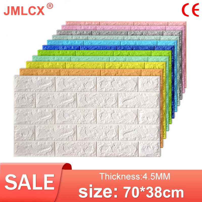 

JMLCX 70x38 см 3D Наклейка на стену s самоклеящаяся пена кирпич для декора комнаты DIY 3D обои настенный Декор Гостиная Настенная Наклейка для детско...