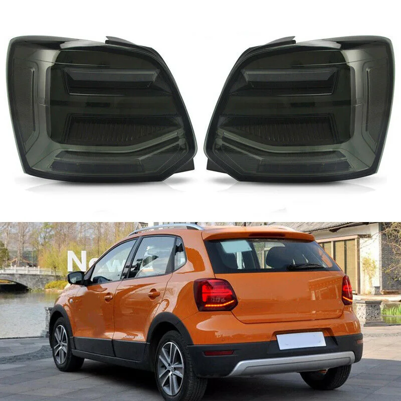 

Светодиодные задние фонари в сборе для VW Volkswagen Polo 2011-2017, задние фонари с динамическими поворотными огнями, стоп-сигналы заднего хода