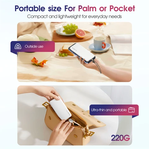 Power Bank 10000 мАч PD20W Быстрая зарядка Зарядное устройство для мобильного телефона iPhone 16 15 Samsung Huawei Xiaomi Powerbank Внешняя батарея