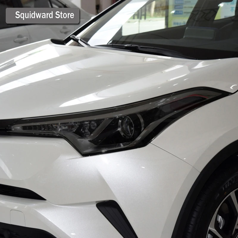 

2 шт. для Toyota CHR 2018 2019 2020 AX10 Защитная черная Защитная пленка для автомобильных фар задний свет ТПУ клейкая пленка стикер A