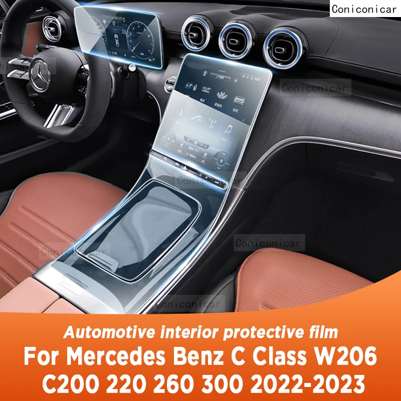 

Для Mercedes-Benz C-Class W206 2022Car интерьерная центральная консоль прозрачная фотопленка с защитой от царапин аксессуары для ремонта