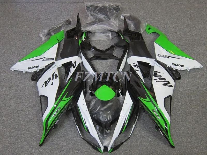 

Новый комплект обтекателей из АБС-пластика подходит для Kawasaki Ninja ZX-6R 636 599 2013 2014 2015 2016 2017 2018 13 14 15 16 17 18 белый зеленый на заказ