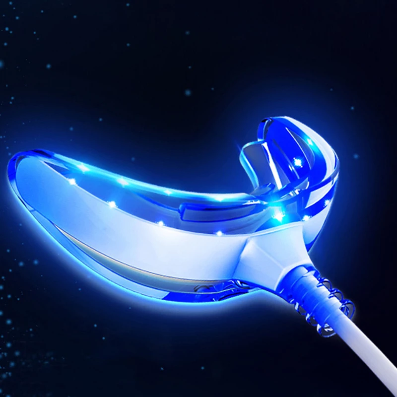 

Лампа для отбеливания зубов 3 в 1, 16 лампочек, портативная зарядка от USB, голубая, стандартная