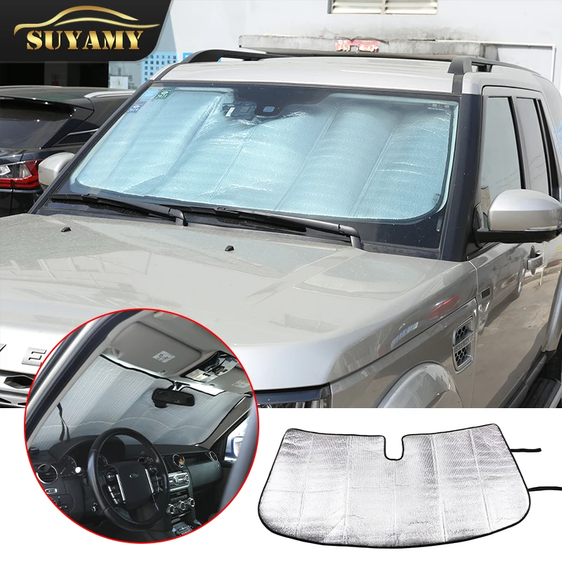 

Car Sun Shade UV Protection Curtain Front Windshield Sunshade Cover For Land Rover Discovery 4 LR4 2014-2016 Accessories
