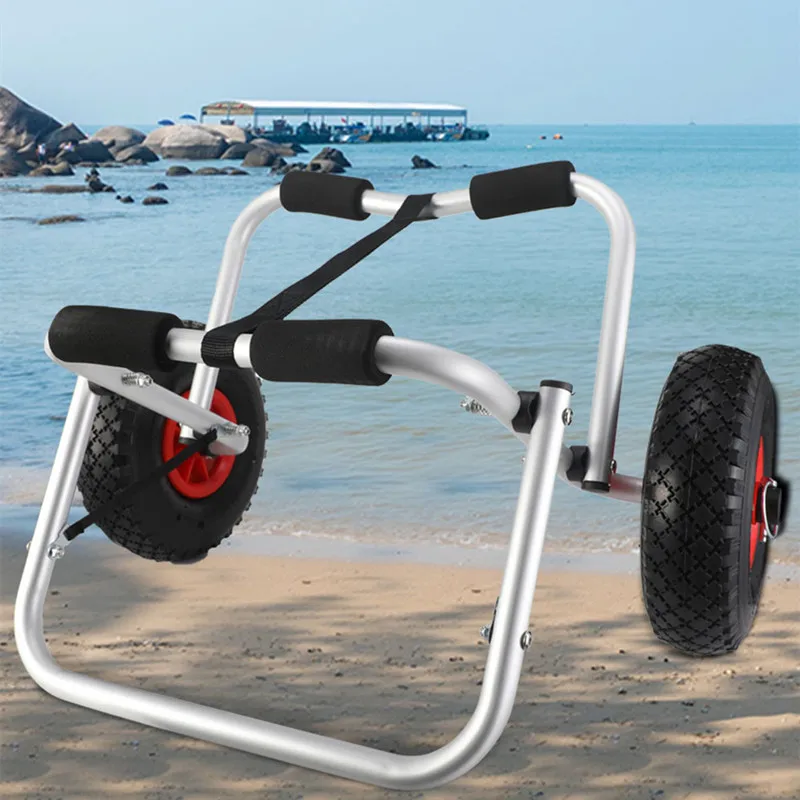 Алюминиевый Портативный складной прицеп с 4 трубками 10-дюймовый Одноколесный